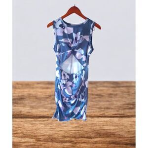 Azura Exchange Floral Print Wrap Tie Bodycon Mini Dress